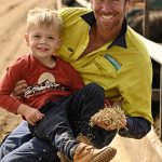 Father and Son on a cattle farm